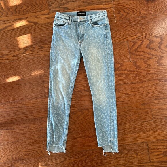 BLACK ORCHID Miranda Off Step High Rise Skinny Jeans Cheetah Print Size 25 Luxe - Picture 13 of 13